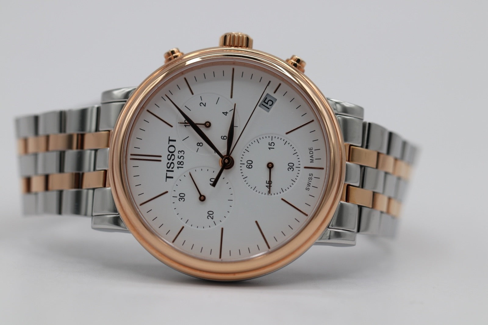 Tissot Carson Premium Rose Gold White Dial 41m Mens Watch T1224172201100