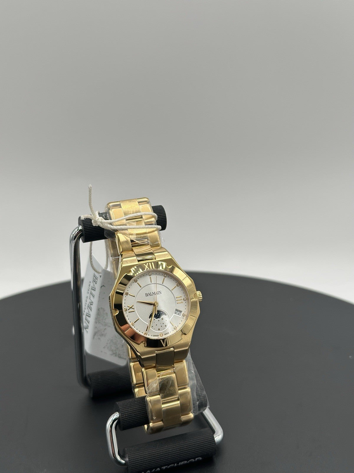BALMAIN BE BALMAIN B45903322 MOONPHASE DIAMOND PVD GOLD WOMEN'S WATCH 33 MM NEW