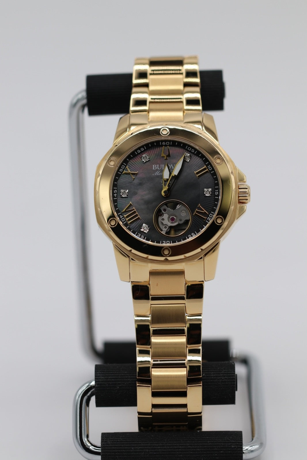 Bulova Women's Marine Star Automatic Gold Stainless Steel Watch 35 MM 97P171