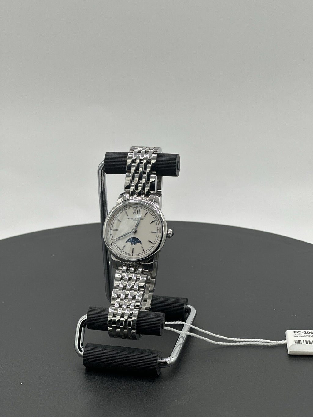 Frederique Constant Slimline Moonphase Stainless Steel Swiss Watch-FC 206W1S6B