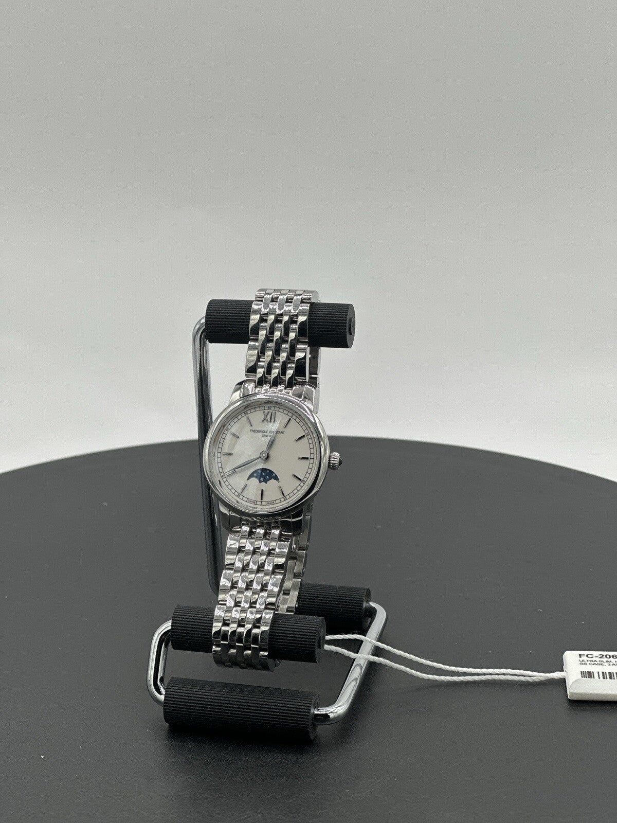 Frederique Constant Slimline Moonphase Stainless Steel Swiss Watch-FC 206W1S6B