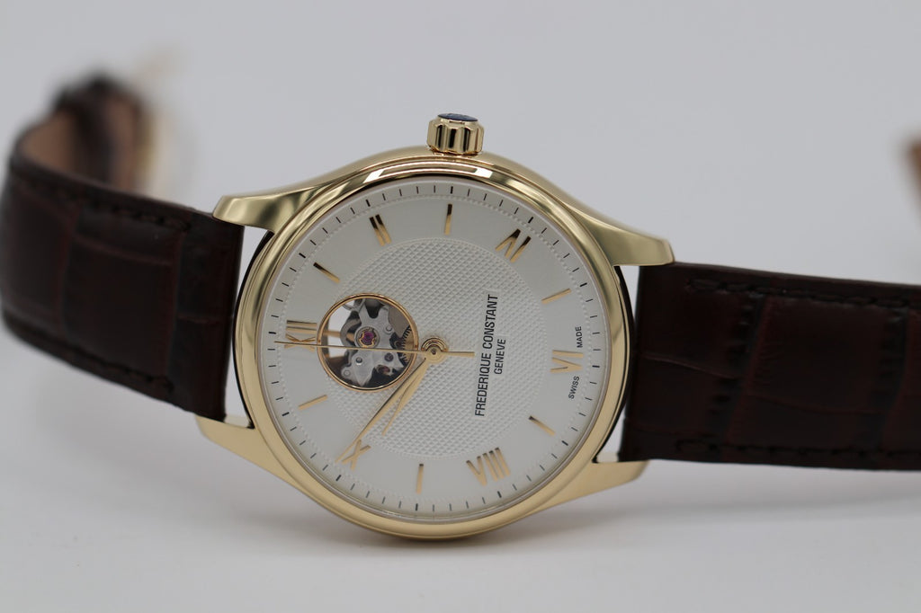 Frédérique Constant Classic Heartbeat Gold Men's Automatic Watch - FC-310MS5B5