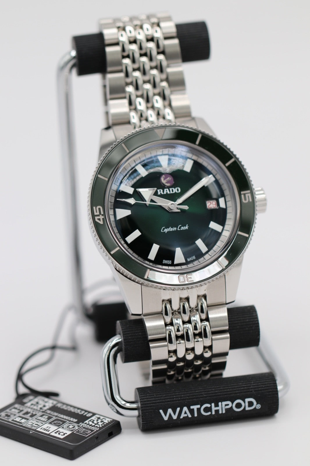 Rado Captain Cook 42mm Auto Green Dial Men's Watch R32505318