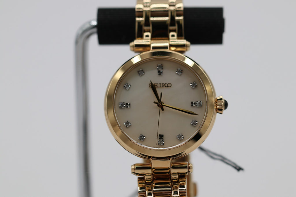 Seiko DIAMONDS SRZ536 50M Water Resistant, Mother of pearl Dial