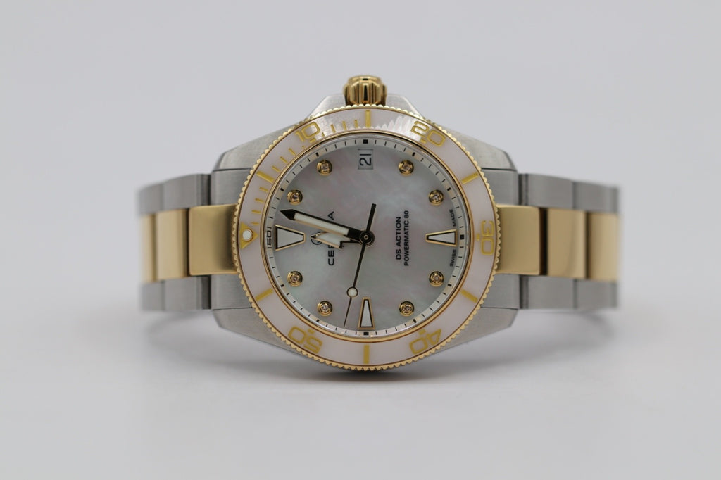 CERTINA Women Analog Automatic Casual Watch Classic Dress Mother of Pearl Dial