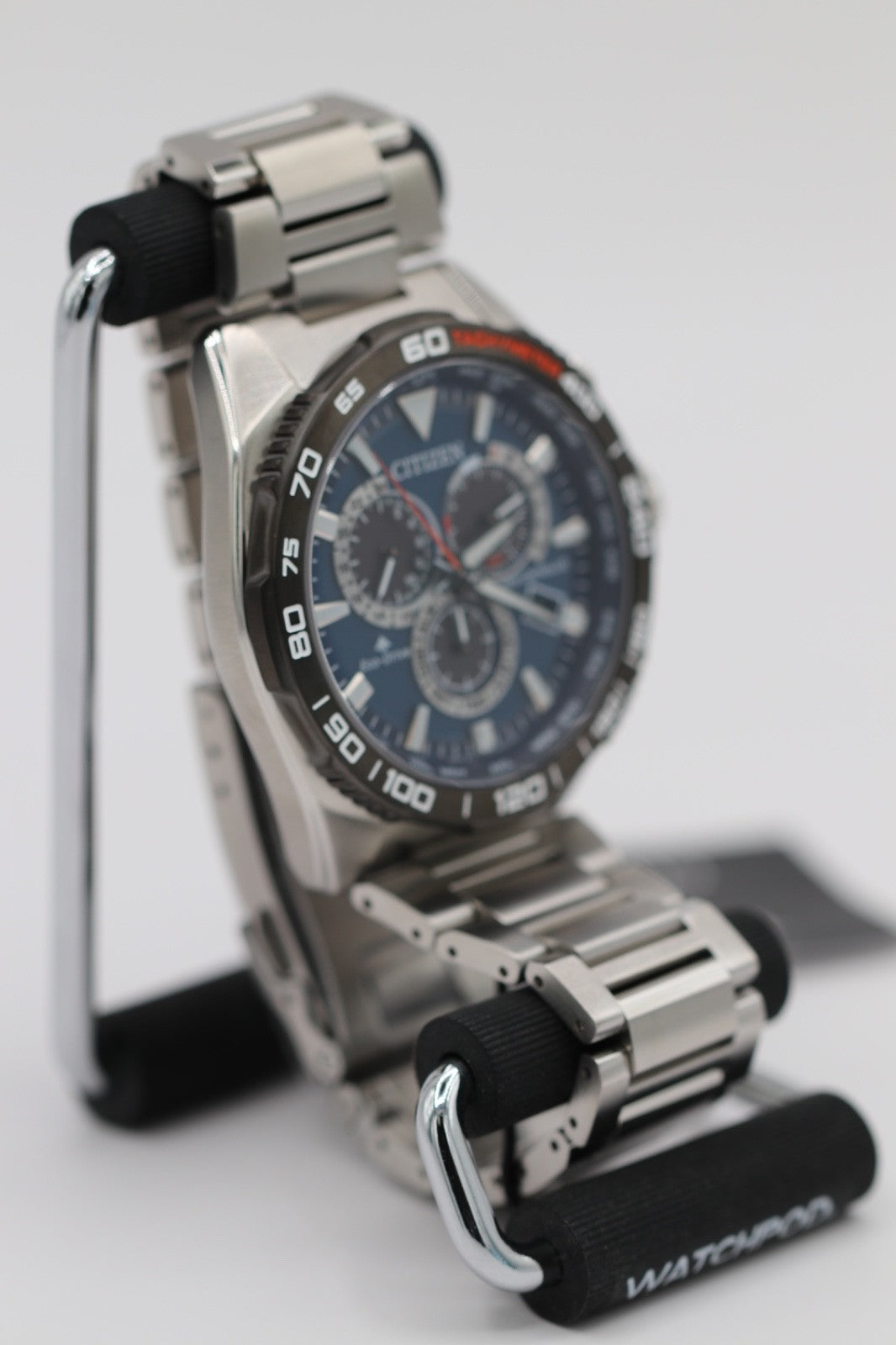Citizen Eco-Drive CB5034-58L Men's 45mm Atomic S/Steel Chrono Watch