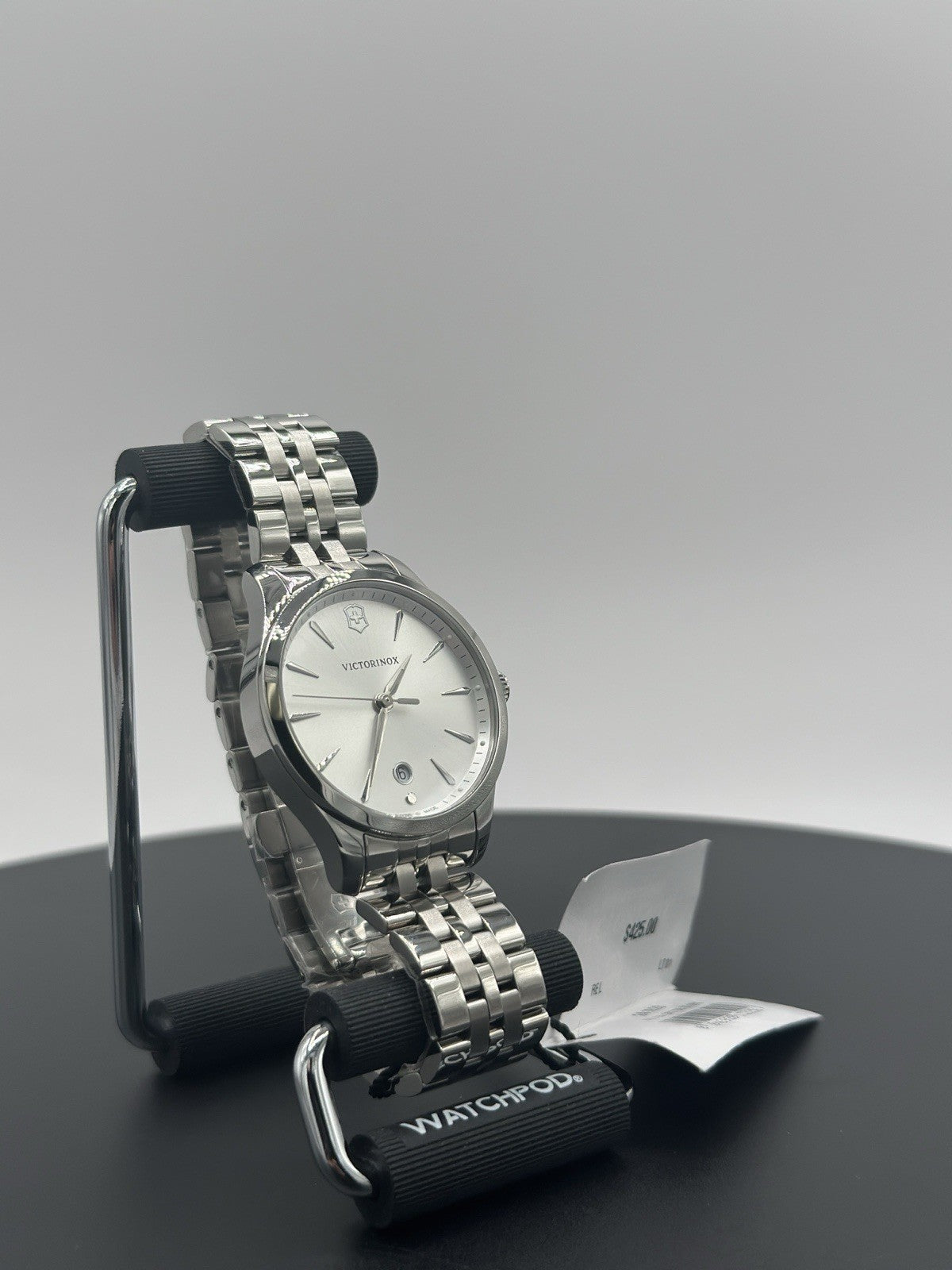Victorinox Swiss Army Alliance Watch Women 35mm Silver Dial Steel Date Round
