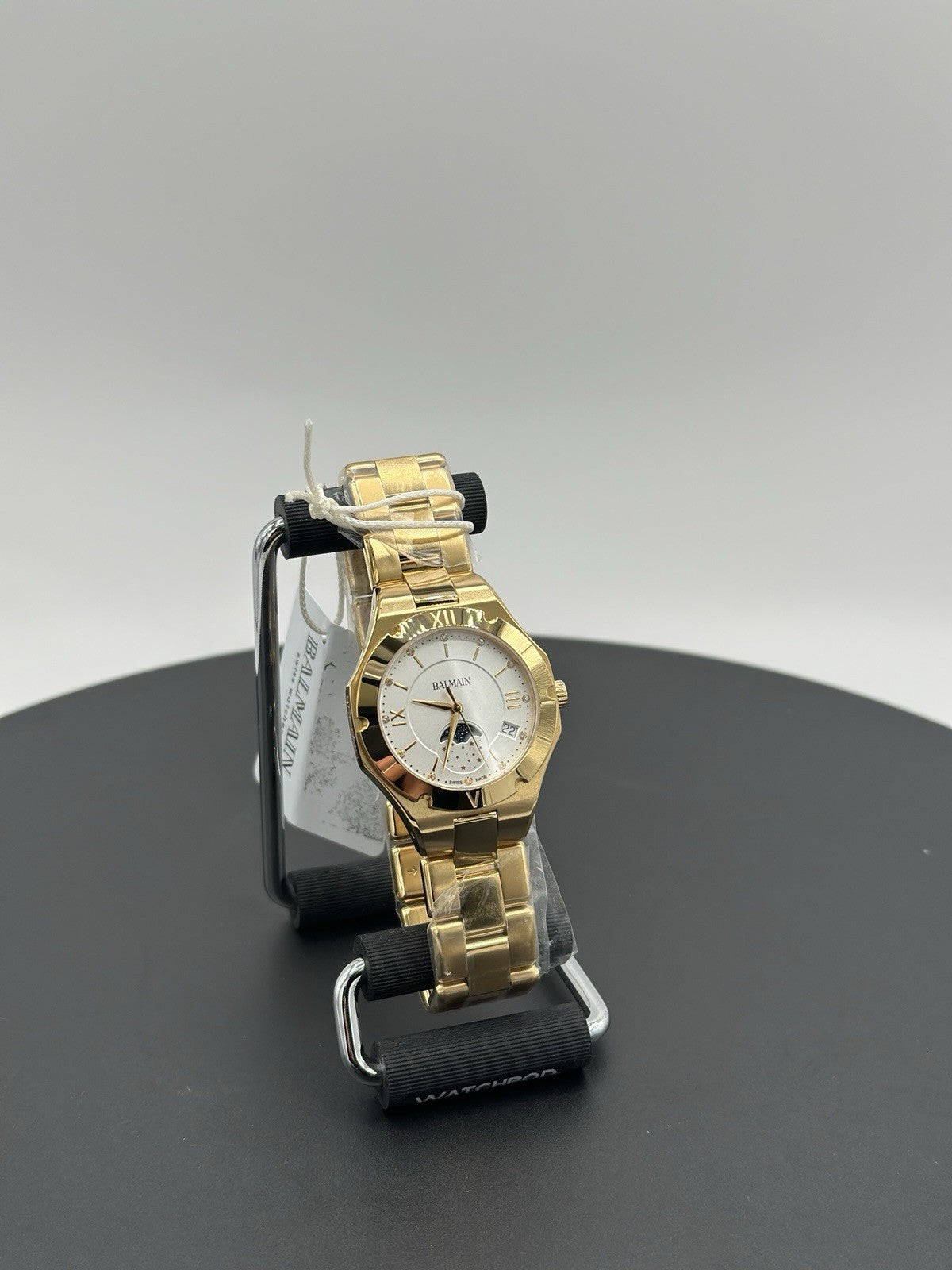 BALMAIN BE BALMAIN B45903322 MOONPHASE DIAMOND PVD GOLD WOMEN'S WATCH 33 MM NEW