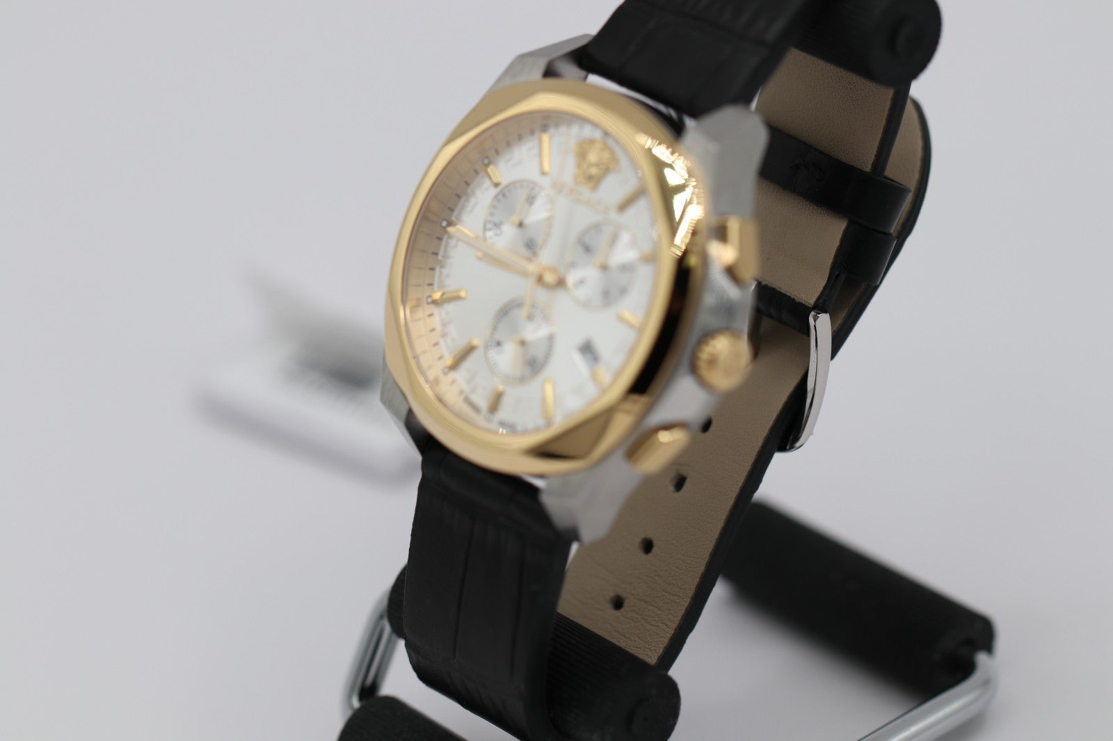 Versace Two Tone 40mm Strap Fashion Watch