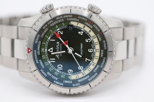 Alpina Startimer Worldtimer 41 mm Men's Quartz Watch AL-255GR4S26B