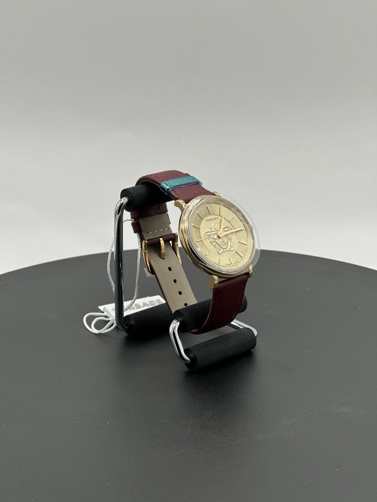 Versace Womens V-Circle Gold 38mm Strap Fashion Watch