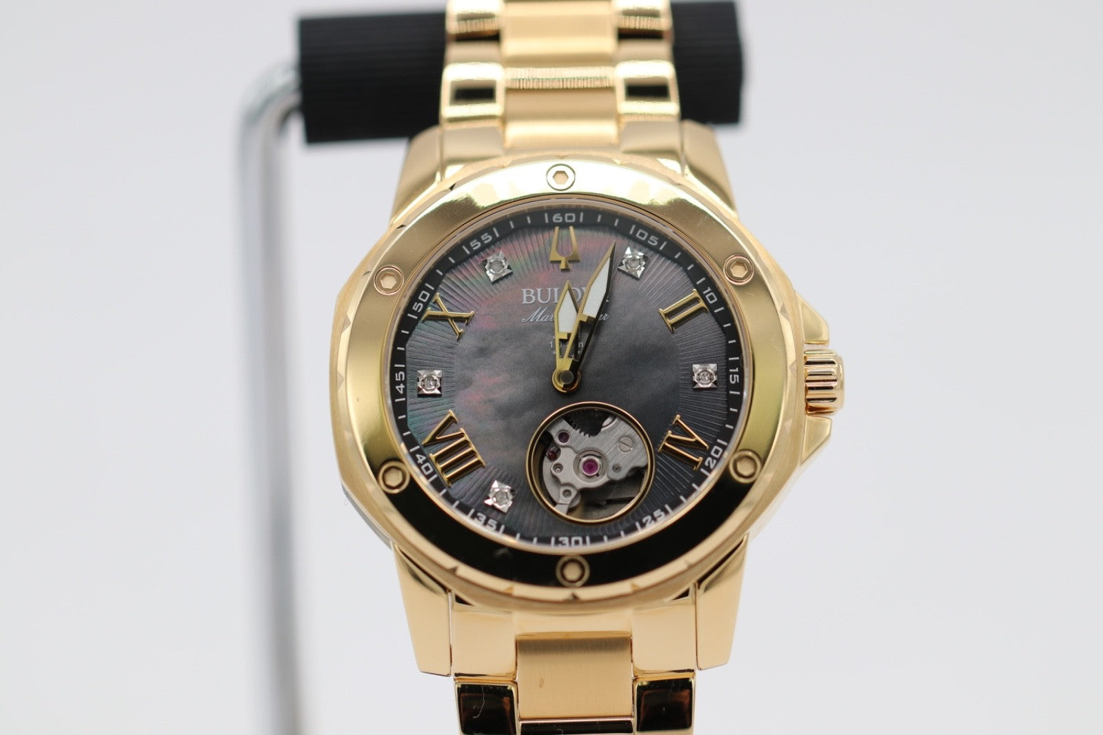 Bulova Women's Marine Star Automatic Gold Stainless Steel Watch 35 MM 97P171