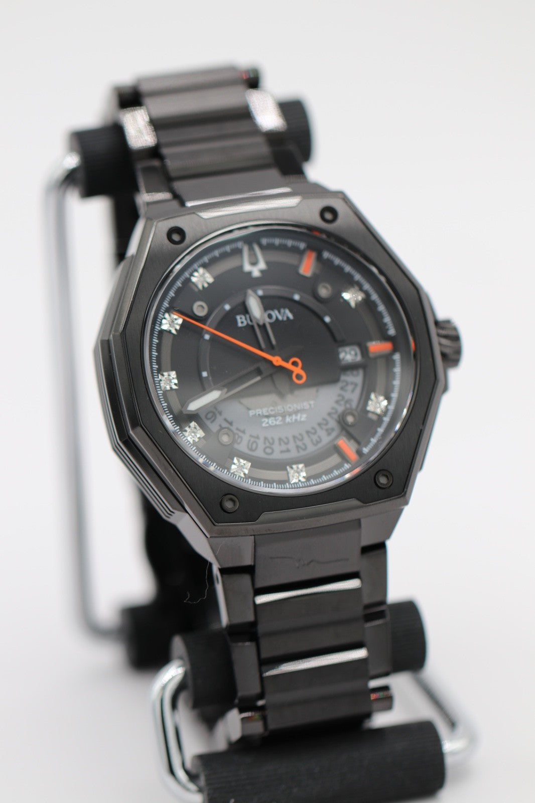 Bulova Men's Series X Quartz Calendar HPQ Precisionist Black Watch 45 MM 98D183