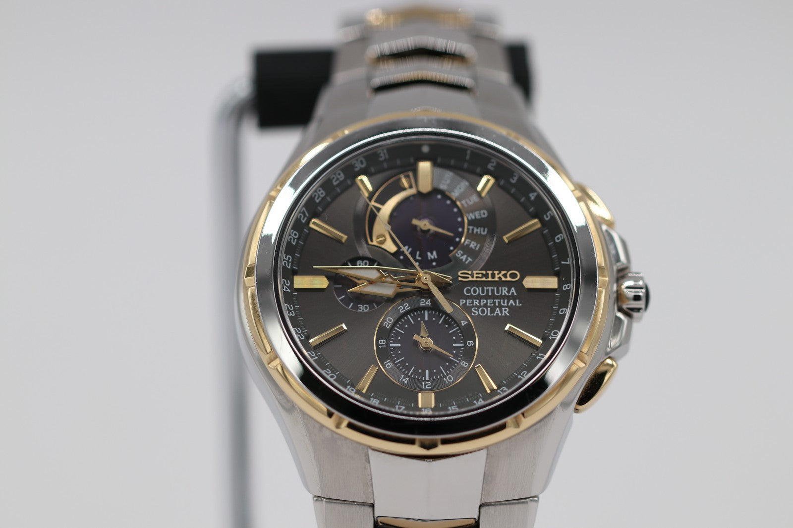 Men's Seiko Coutura Perpetual Chronograph Two Tone Watch SSC376