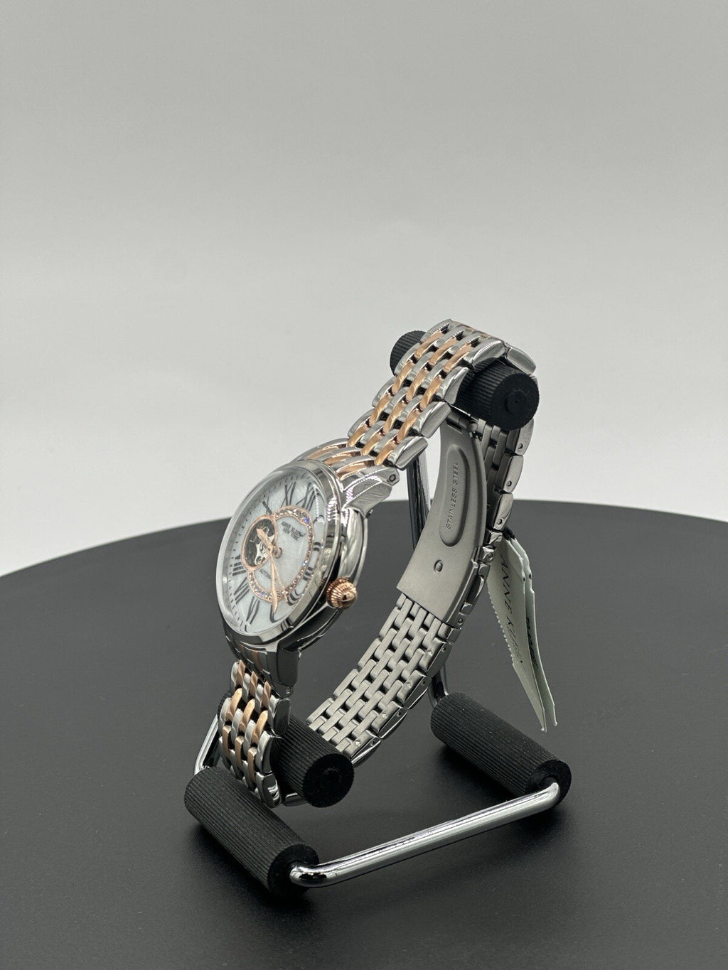 Anne Klein 12/2339MPRT 36 mm Silver Stainless Steel Case with Rose...