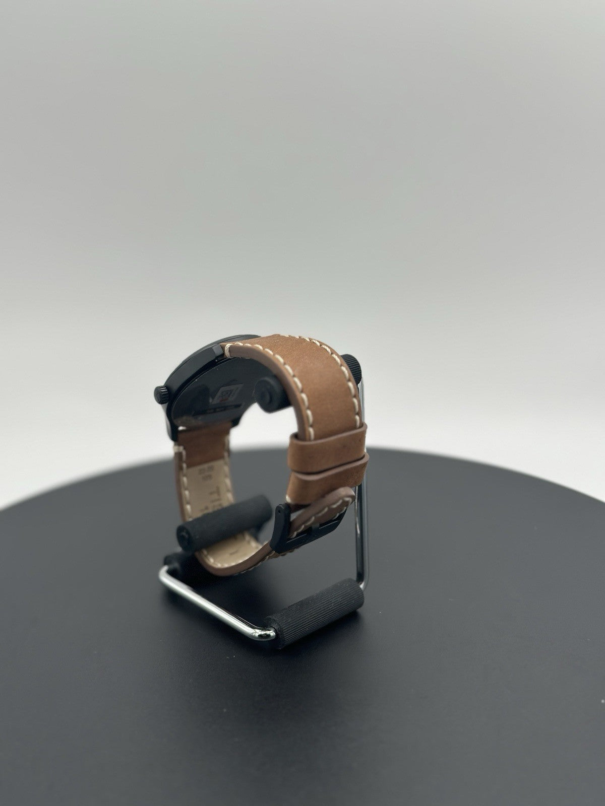 Tissot Mens Gent XL 316L 42mm Black Stainless Steel Case Brown Leather Strap