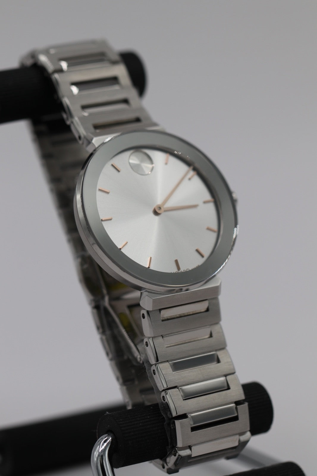 NEW Movado BOLD Horizon 3601090 Silver Dial Stainless Steel 34MM Ladies Watch