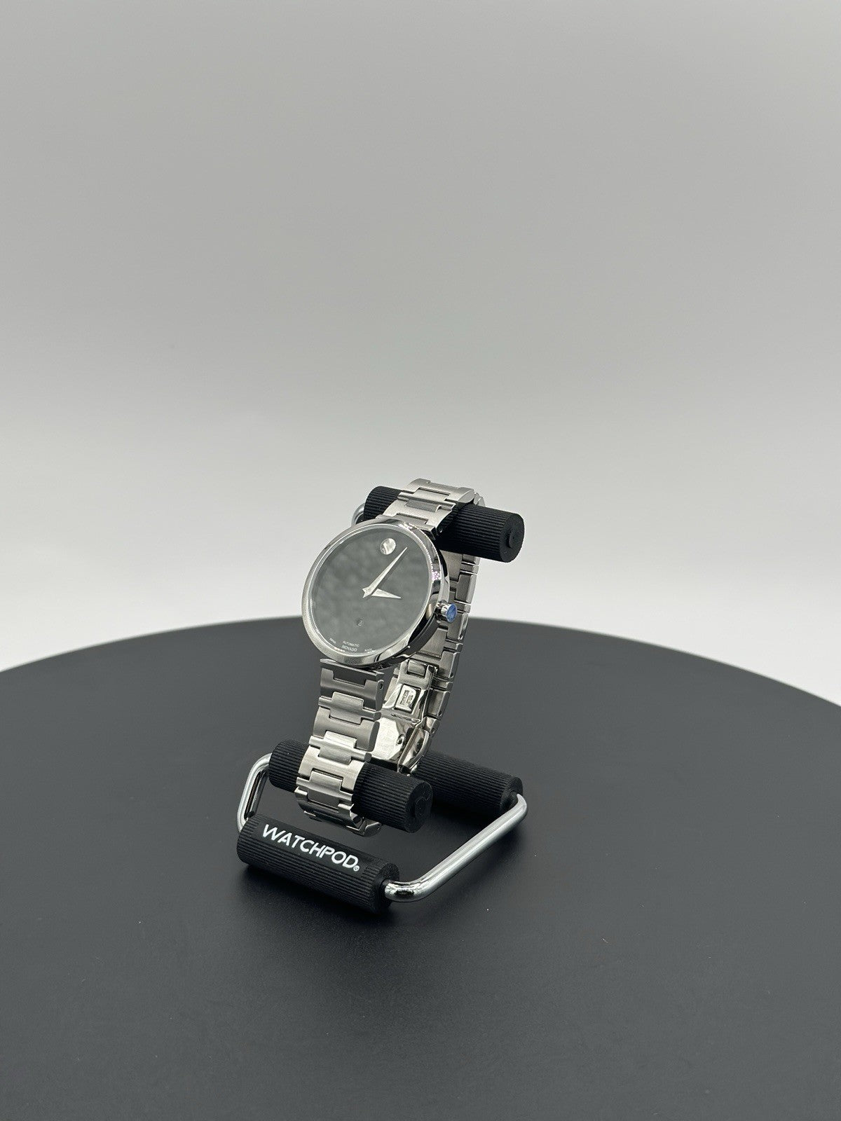 Movado Museum Classic Automatic Black Dial Stainless Steel Women's Watch 0607678