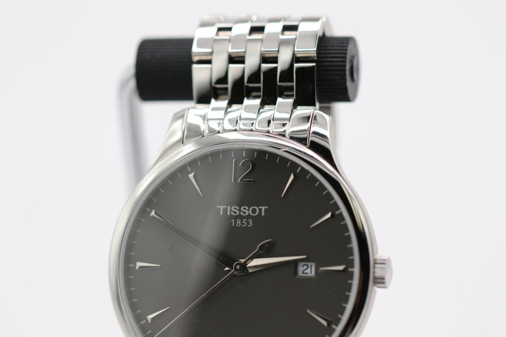 Tissot Tradition 42mm Steel Black Dial Men Quartz Watch T063.610.11.067.00