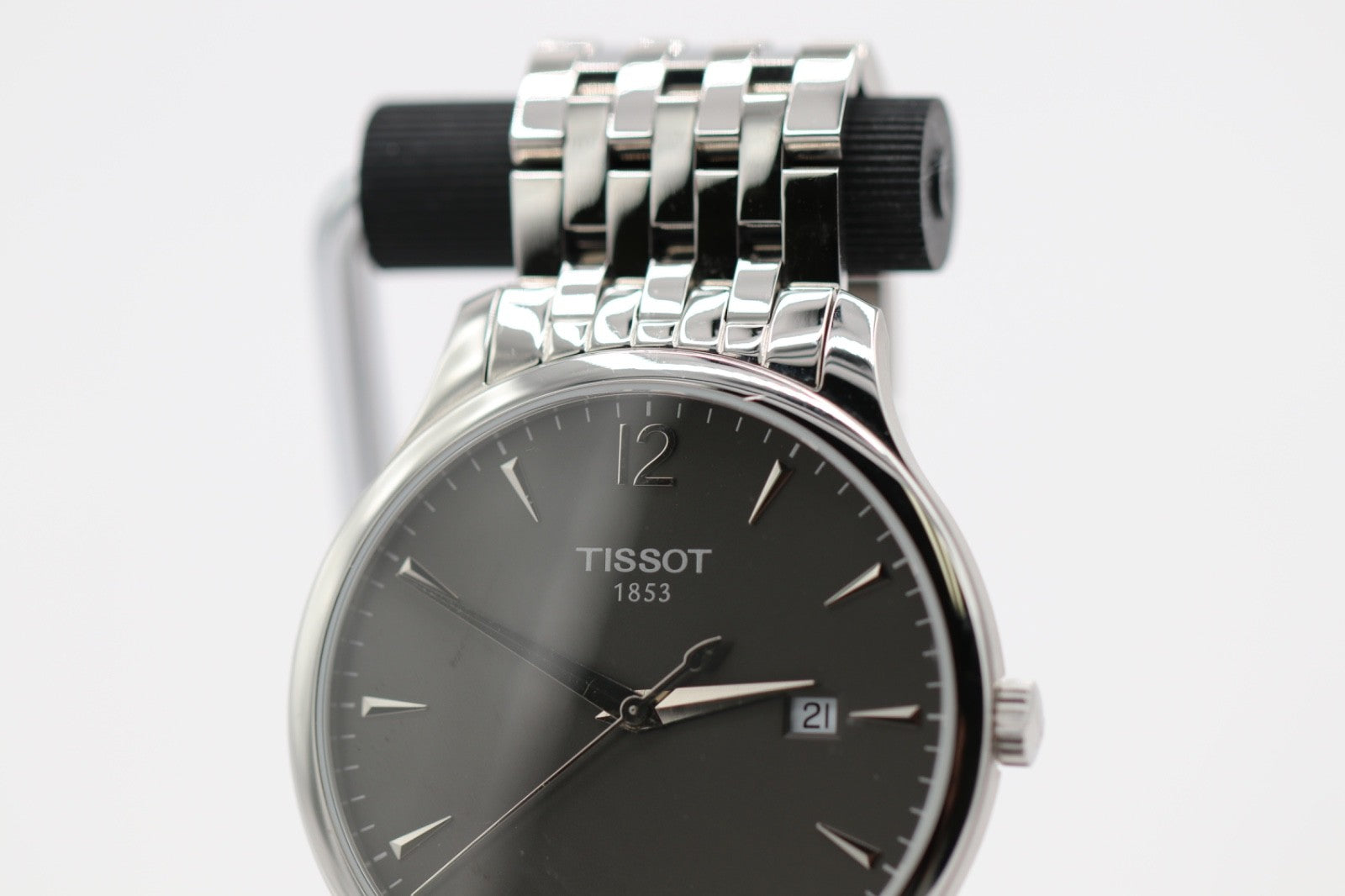 Tissot Tradition 42mm Steel Black Dial Men Quartz Watch T063.610.11.067.00
