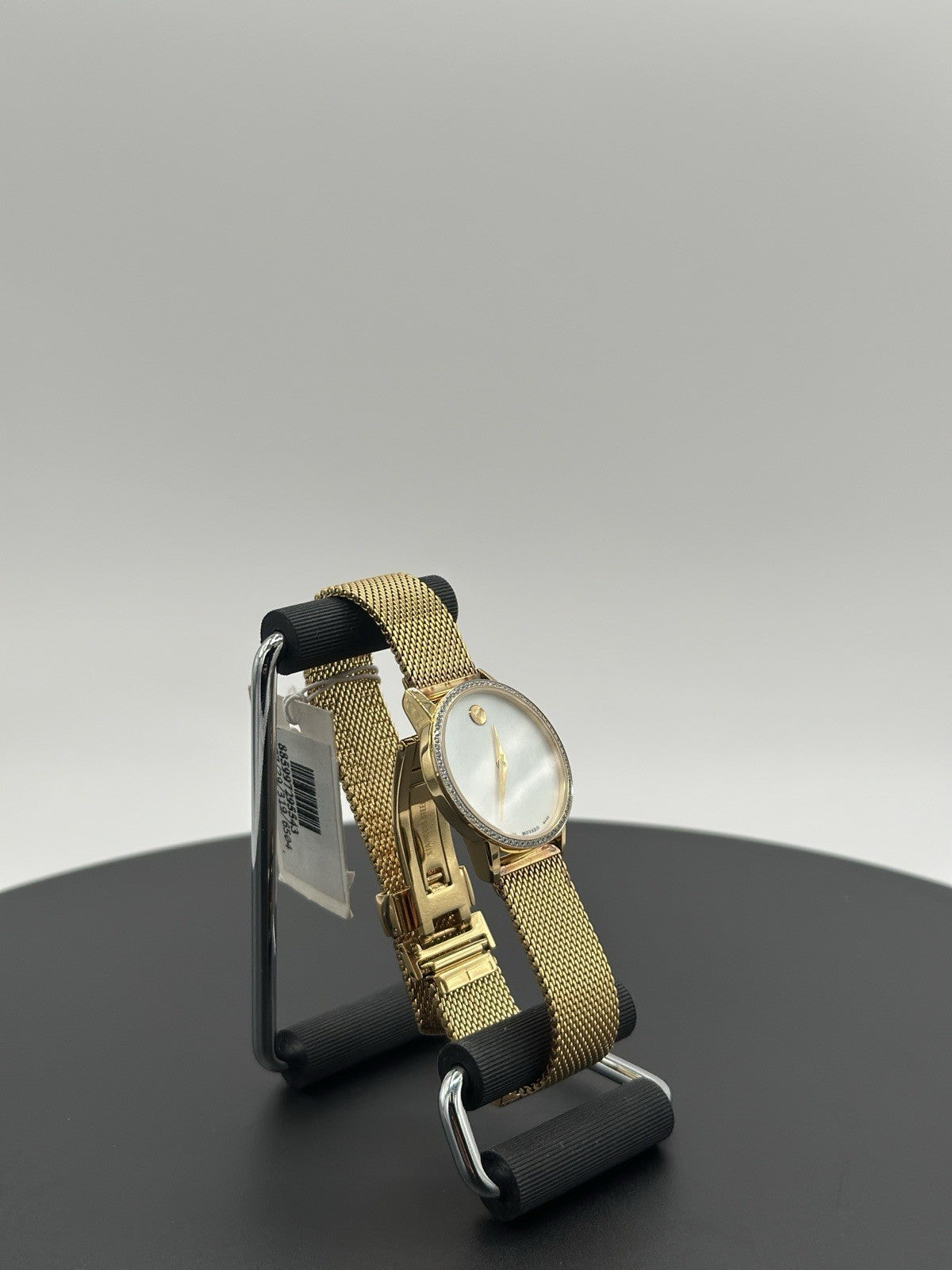 Movado Women's Watch 0607307 White MOP Dial Swiss Quartz Diamond Gold Mesh Band