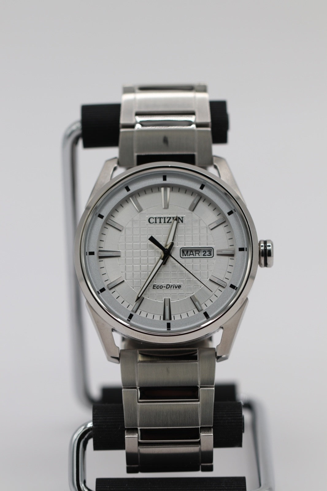 Citizen Eco-Drive CTO Mens Silver Calendar Bracelet Watch 42mm  AW0080-57A