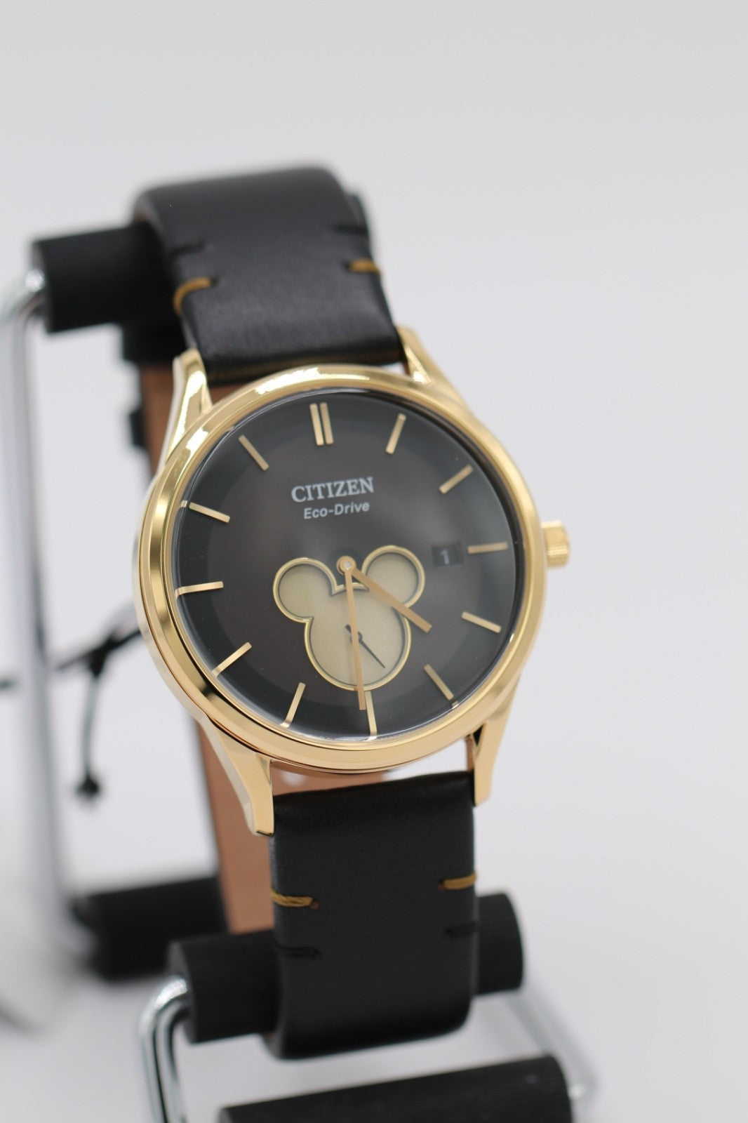 Citizen Watch Disney Mickey Mouse Eco-Drive Analog Black Gold BV1132-16W