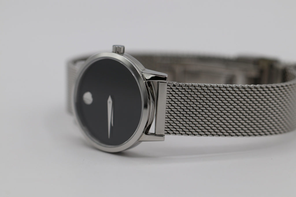 Movado Museum Women's Watch-Swiss Quartz, SS Mesh Bracelet 28mm 0607220