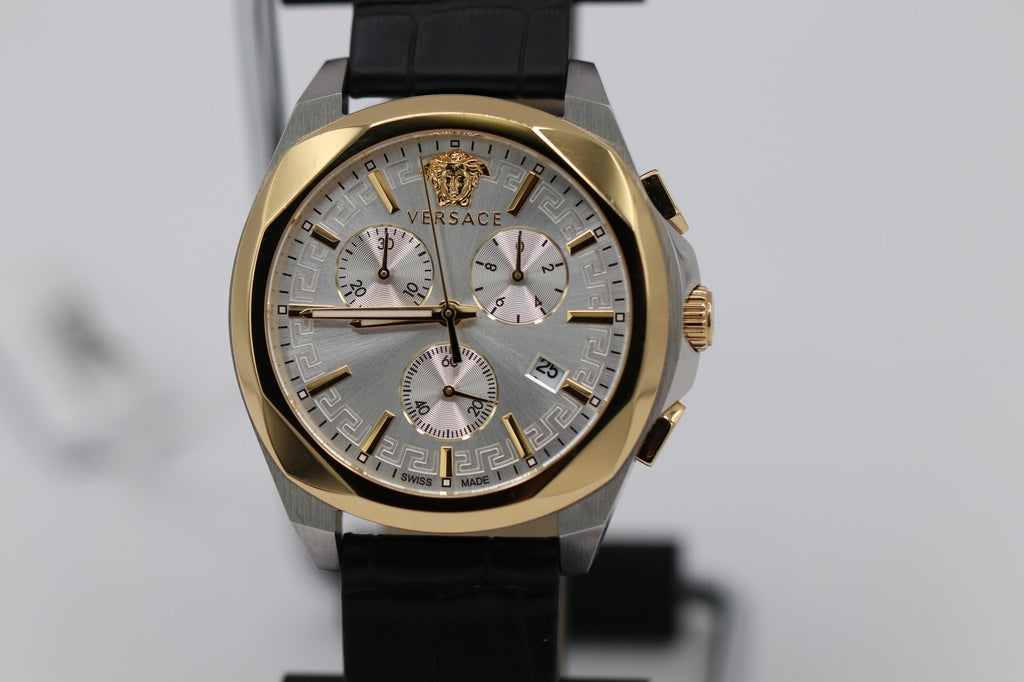 Versace Two Tone 40mm Strap Fashion Watch