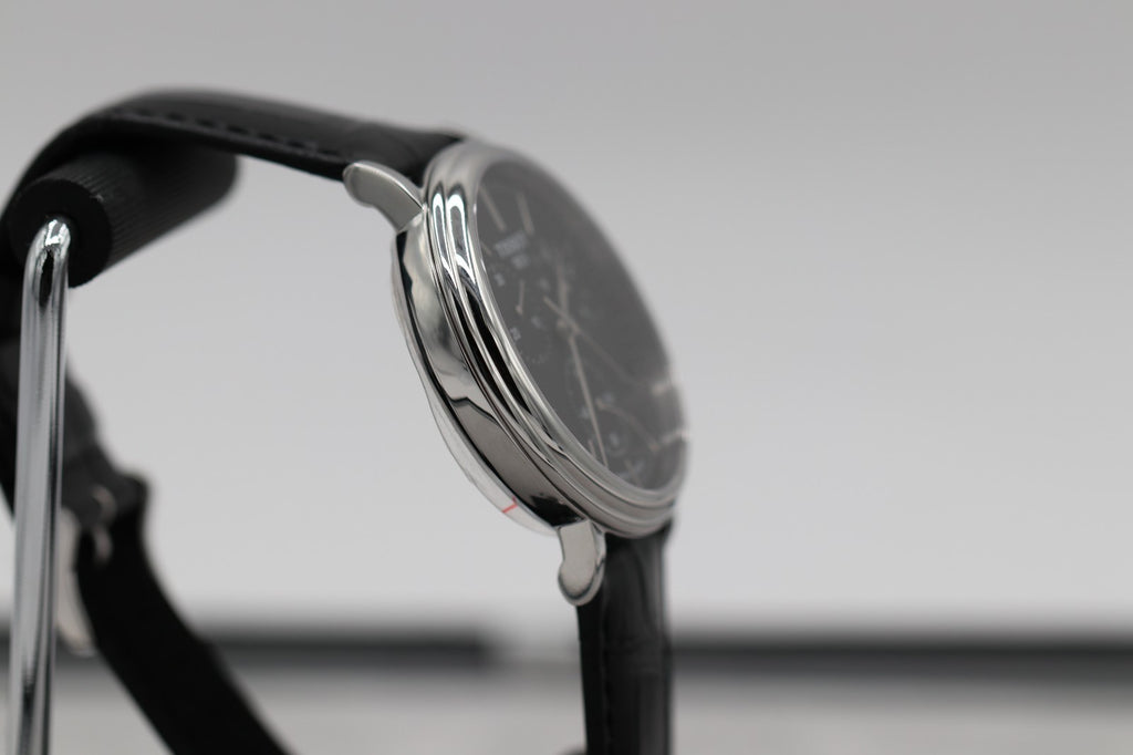New Tissot Carson Premium Black Dial Leather 41m Mens Watch T1224171605100