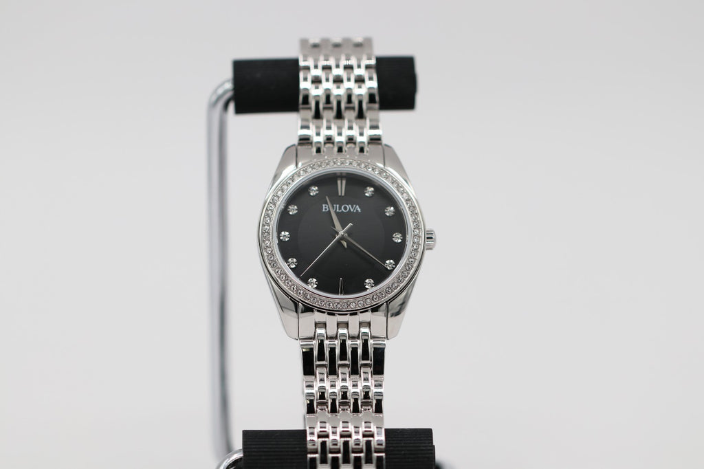 Bulova Classic Crystal Stainless Steel Quartz Ladies Watch 96L317