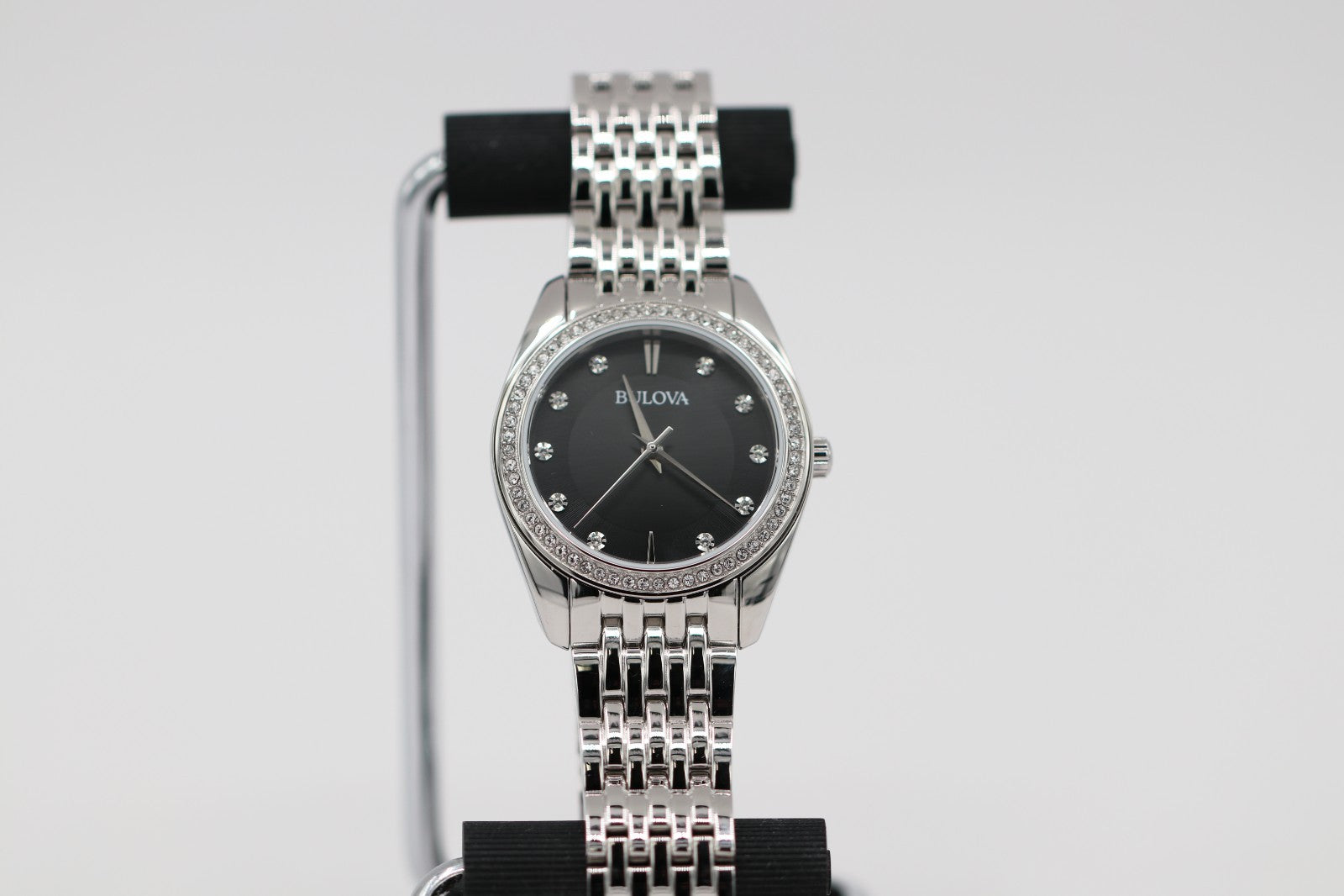 Bulova Classic Crystal Stainless Steel Quartz Ladies Watch 96L317