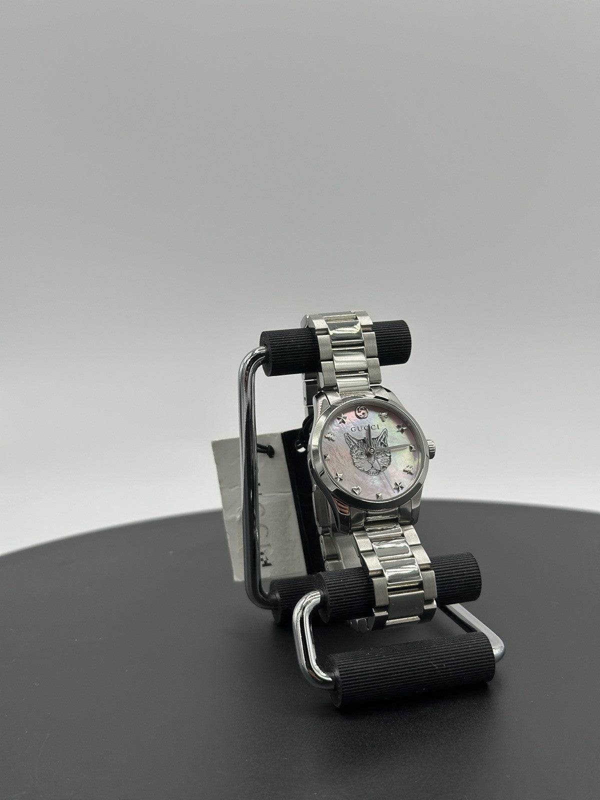 Gucci G-Timeless Women's Pink MOP Dial Stainless Steel Quartz Watch YA1265013