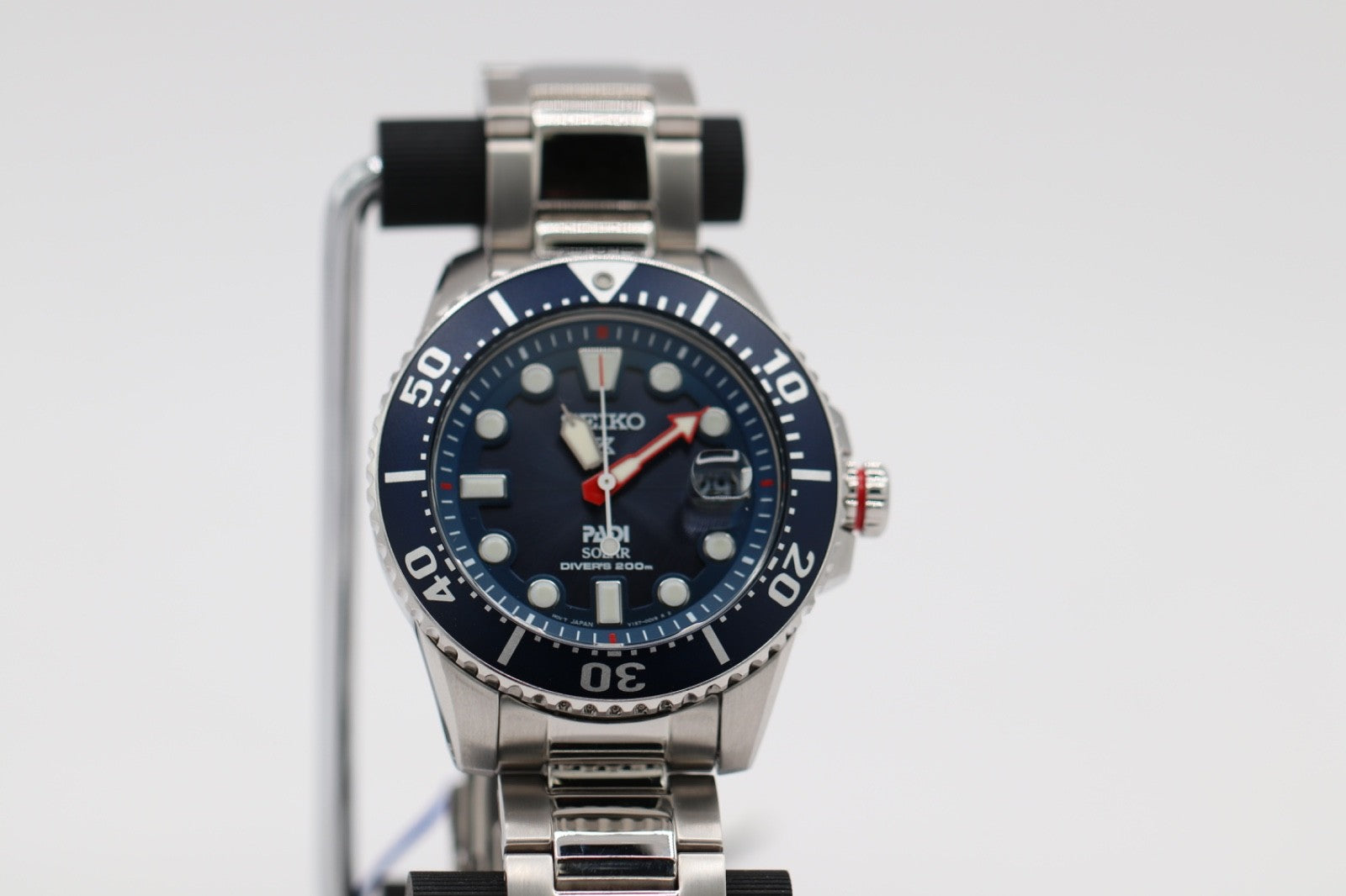 Seiko SNE549 Prospex Mens Watch Silver-Tone 43.5Mm Stainless Steel Blue Dial 