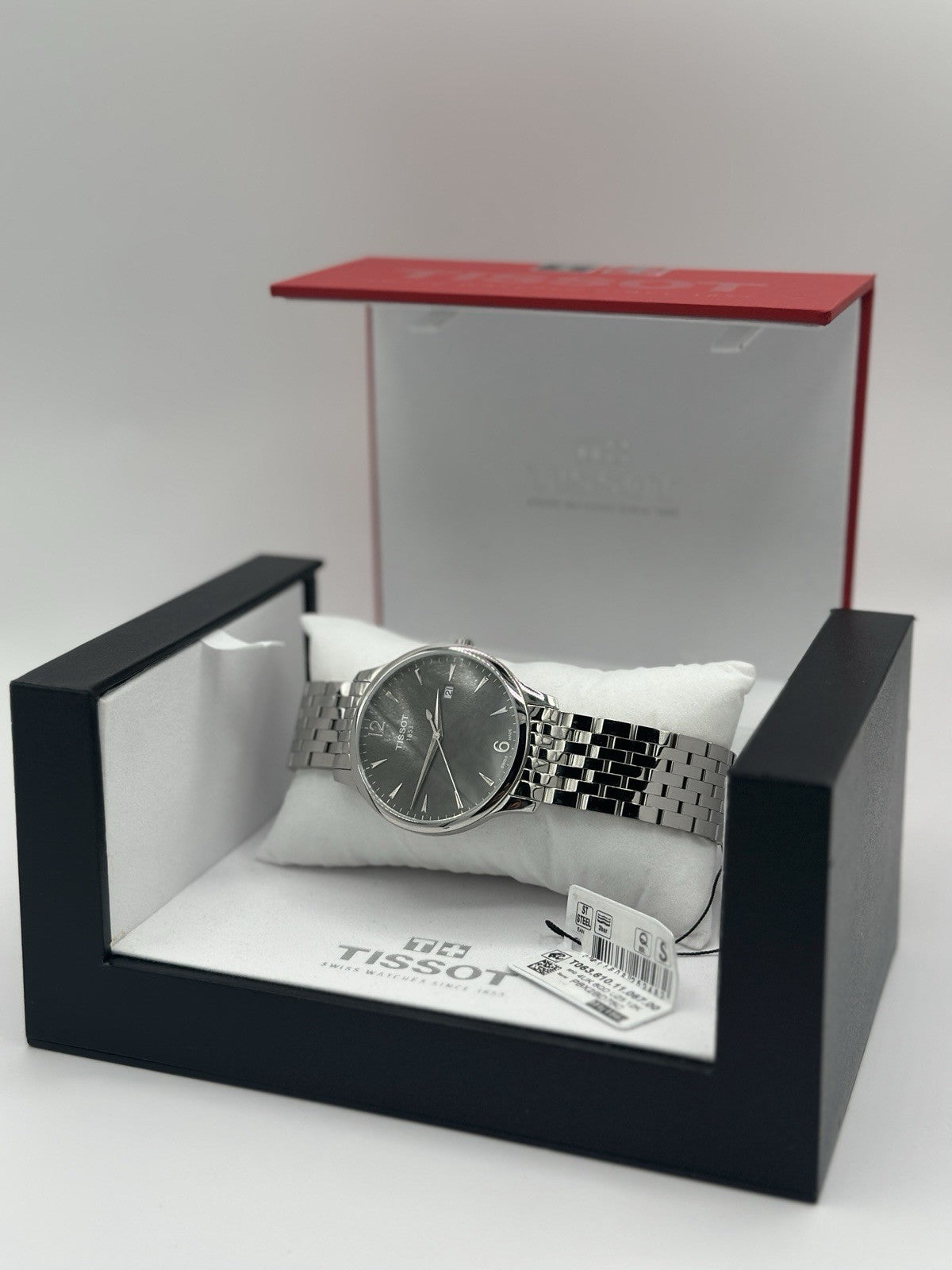 Tissot Tradition 42mm Steel Black Dial Men Quartz Watch T063.610.11.067.00