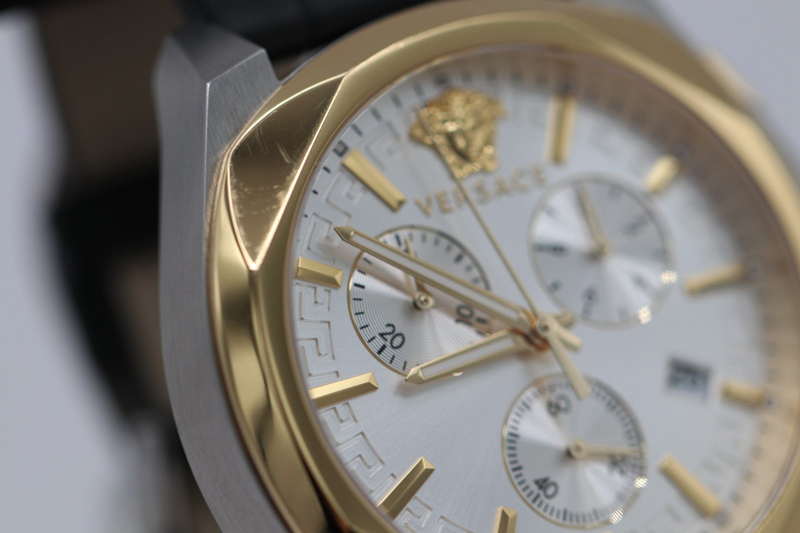 Versace Two Tone 40mm Strap Fashion Watch