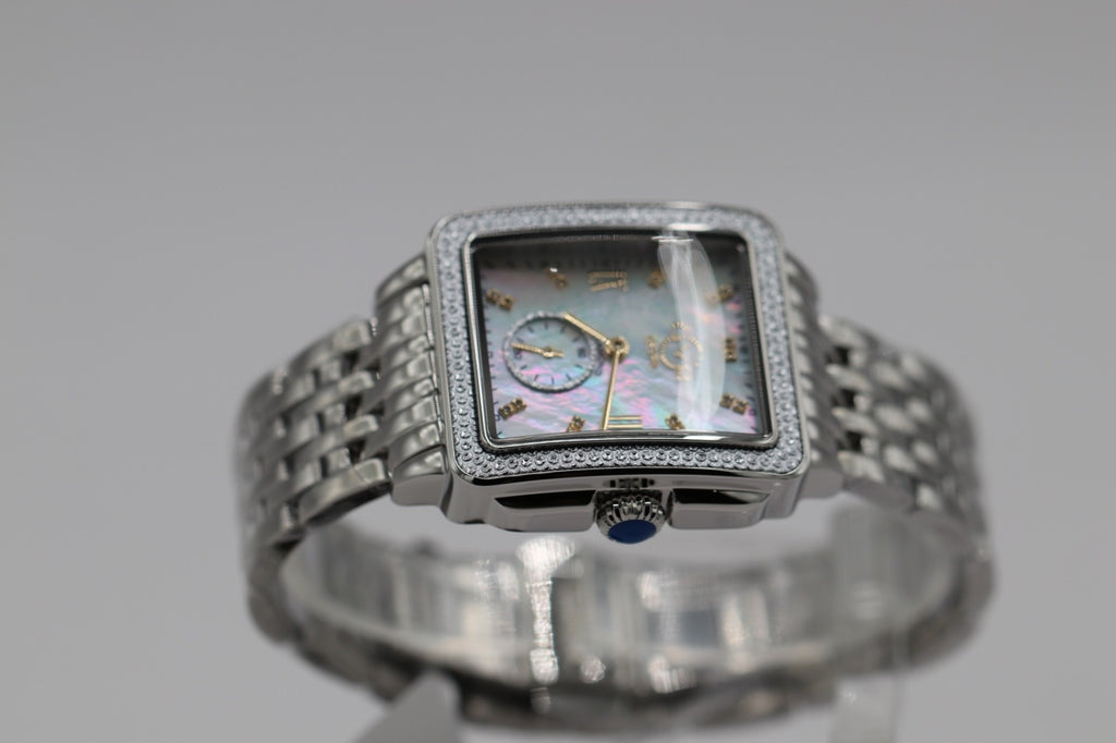 GV2 by Gevril Women's Watch 9258B Swiss Quartz Mother of Pearl Dial Silver Steel