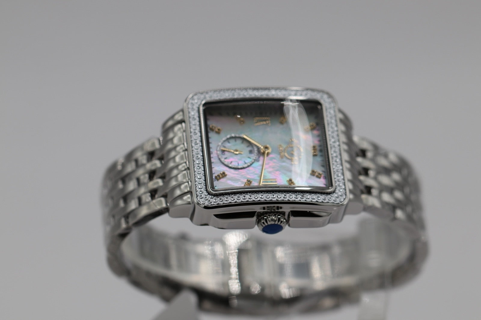 GV2 by Gevril Women's Watch 9258B Swiss Quartz Mother of Pearl Dial Silver Steel