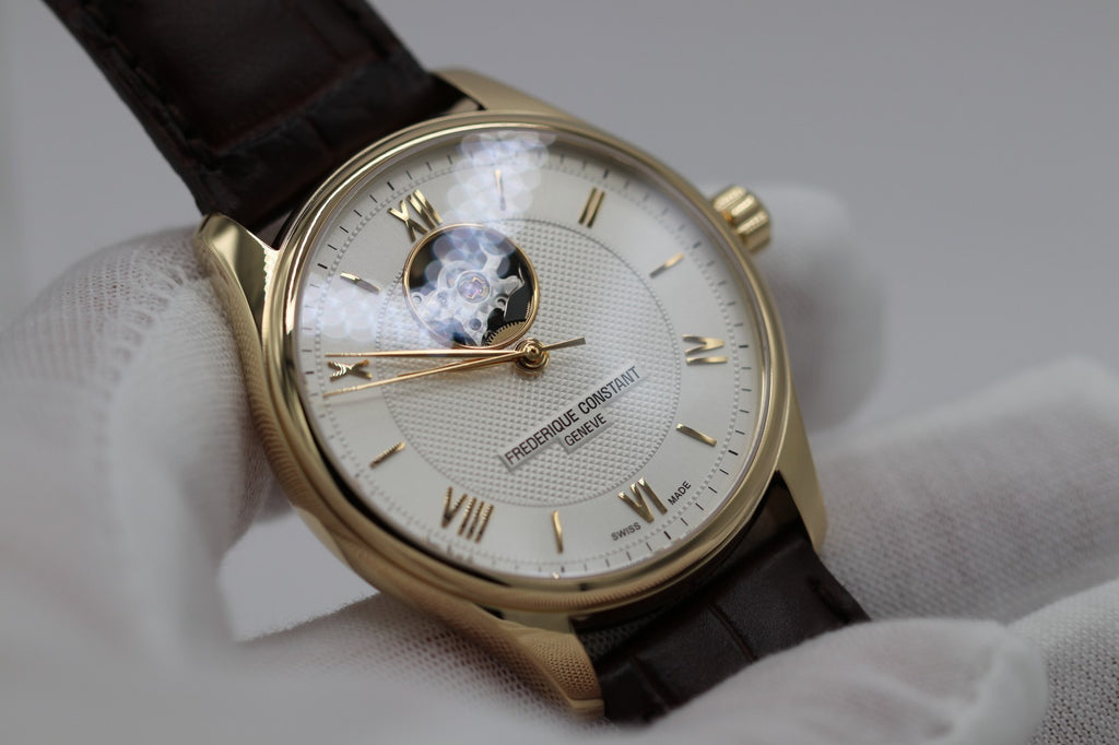 Frédérique Constant Classic Heartbeat Gold Men's Automatic Watch - FC-310MS5B5