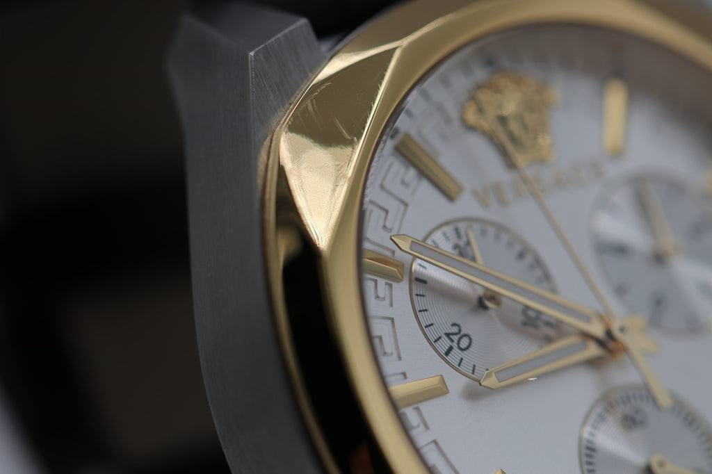 Versace Two Tone 40mm Strap Fashion Watch