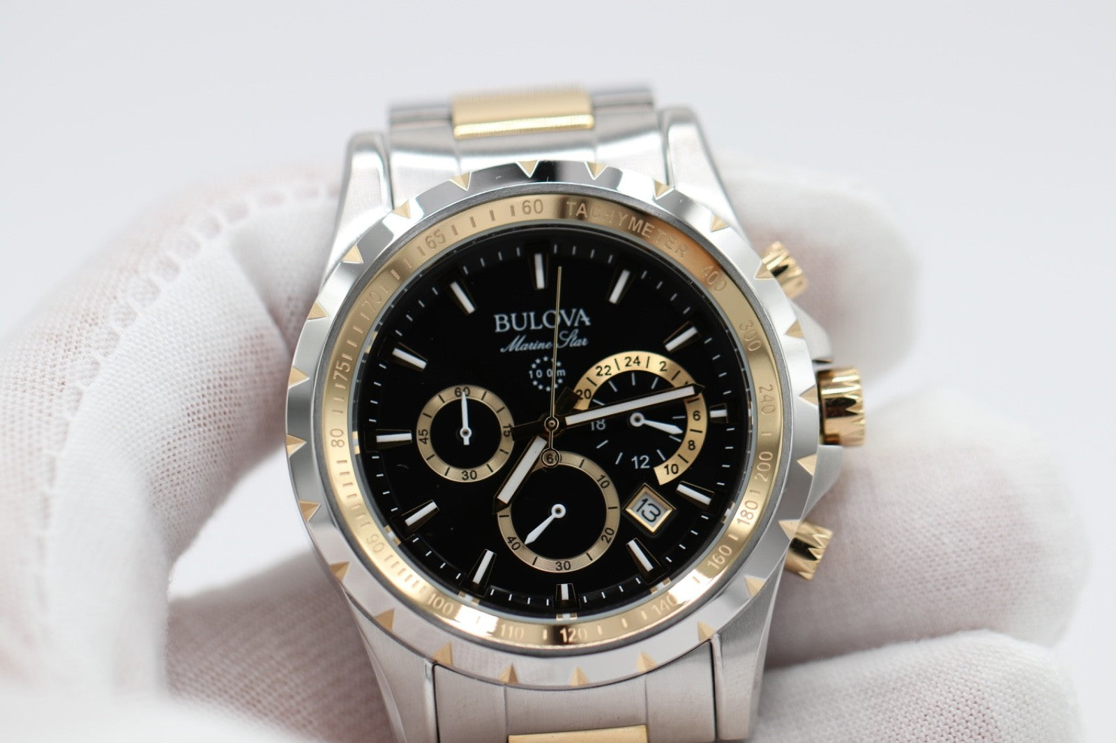 Bulova Mens Watch Marine Star 98B433 Two-Tone Stainless Steel Quartz Analog