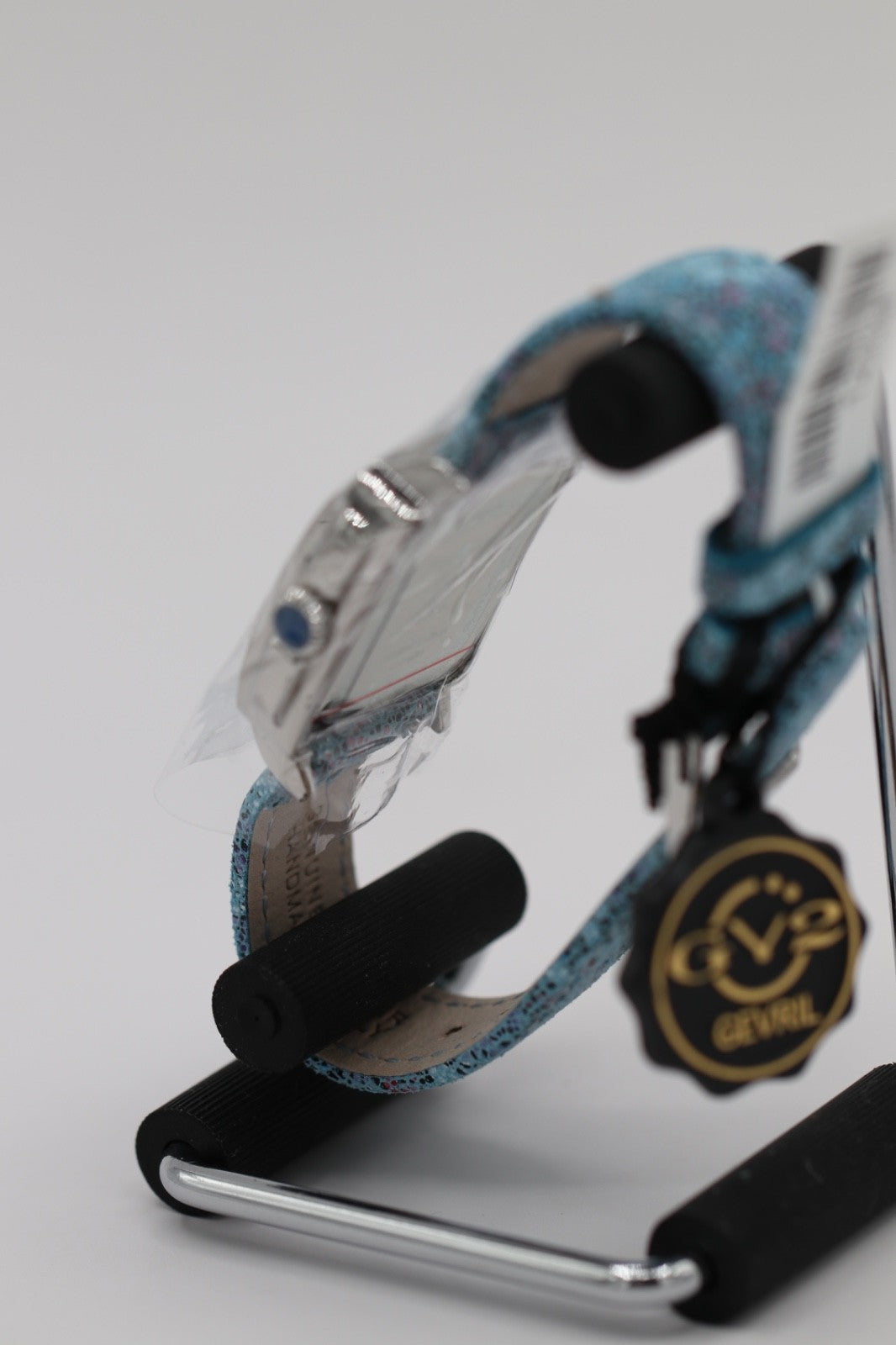 GV2 by Gevril Women's 12309F Padova Floral Blue MOP Dial Swiss Quartz Watch