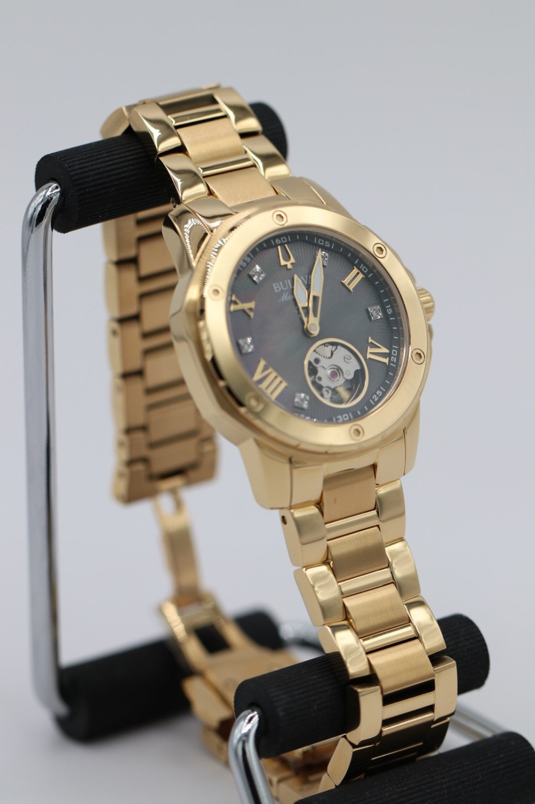 Bulova Women's Marine Star Automatic Gold Stainless Steel Watch 35 MM 97P171