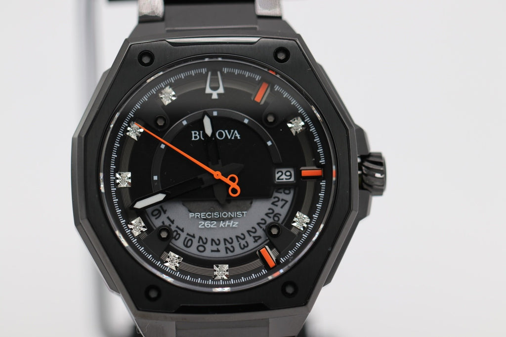Bulova Men's Series X Quartz Calendar HPQ Precisionist Black Watch 45 MM 98D183