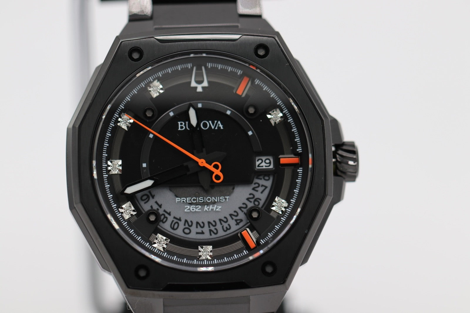 Bulova Men's Series X Quartz Calendar HPQ Precisionist Black Watch 45 MM 98D183