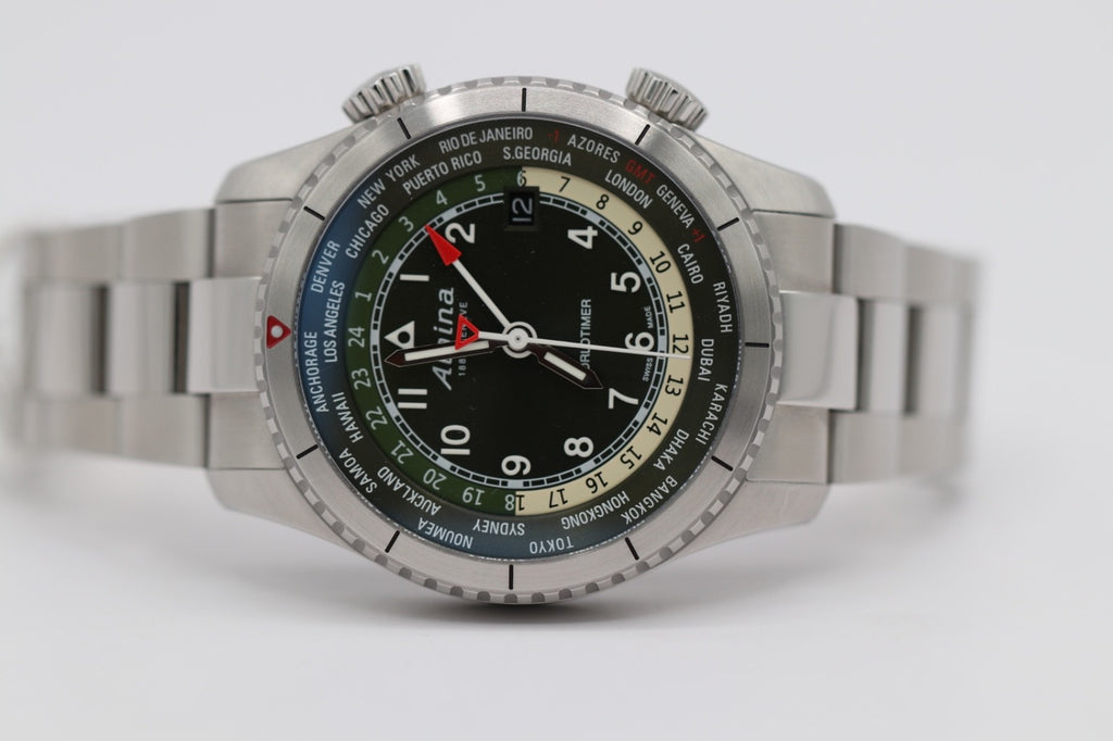 Alpina Startimer Worldtimer 41 mm Men's Quartz Watch AL-255GR4S26B