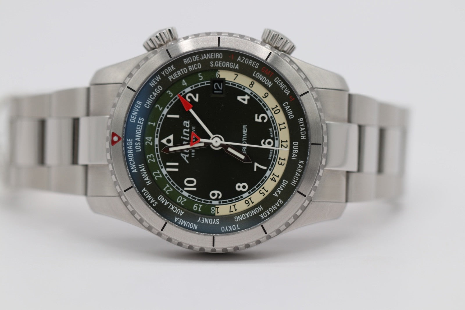 Alpina Startimer Worldtimer 41 mm Men's Quartz Watch AL-255GR4S26B