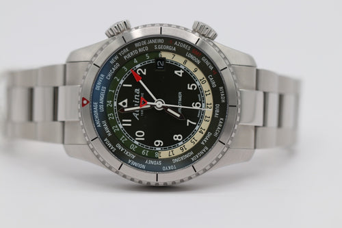 Alpina Startimer Worldtimer 41 mm Men's Quartz Watch AL-255GR4S26B