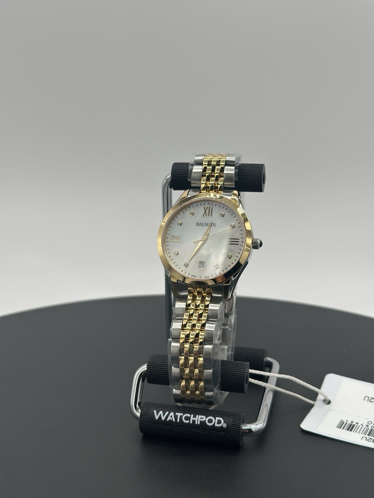 NEW Balmain B43123182 Swiss Classic R Diamond 2-Tone Stainless Bracelet Watch