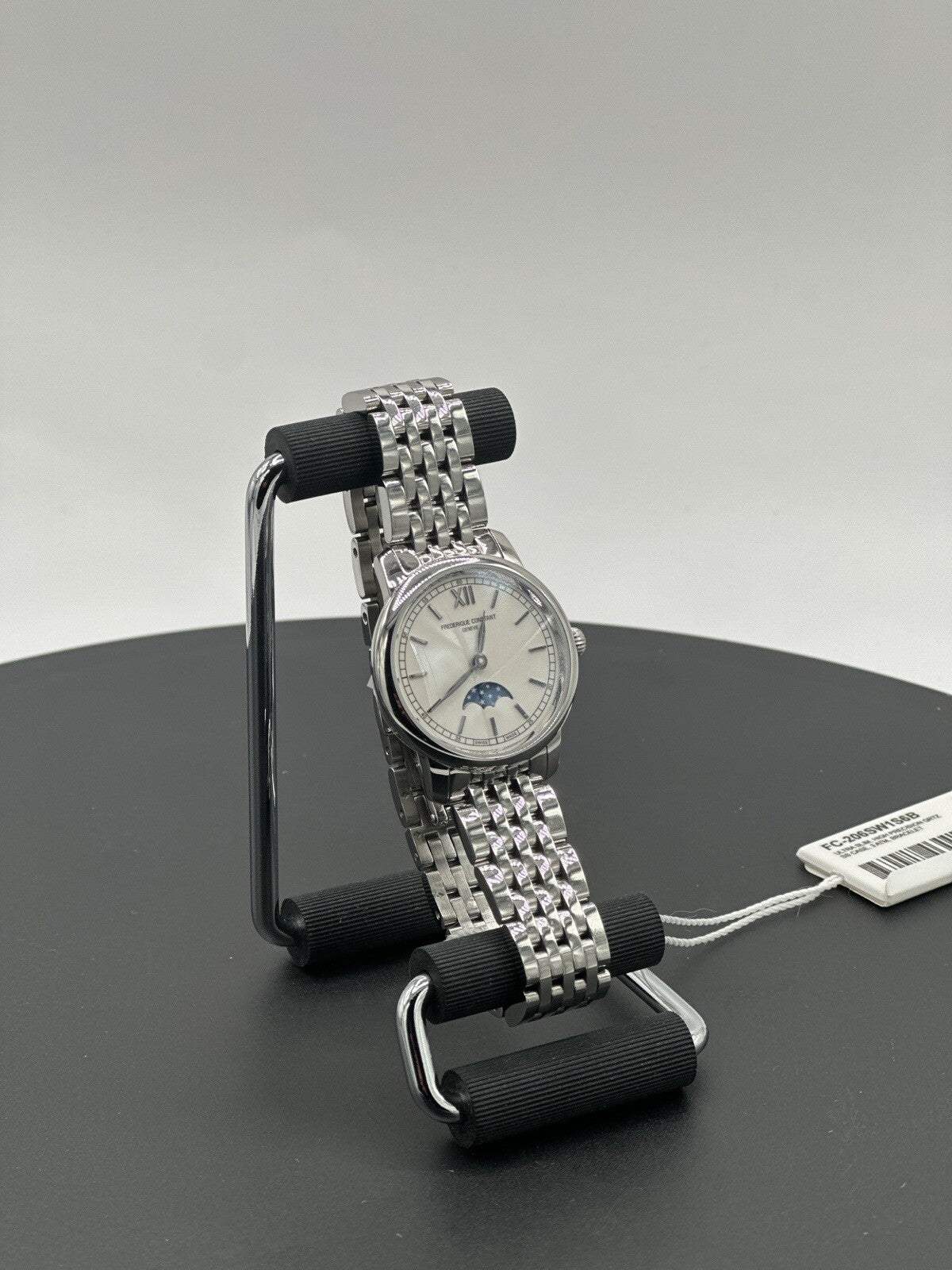 Frederique Constant Slimline Moonphase Stainless Steel Swiss Watch-FC 206W1S6B